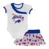 Outerstuff Baby Boys And Girls 2-piece Buffalo Bills Love My Team Bodysuit And Skirt Set In White
