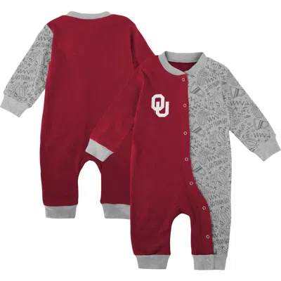Outerstuff Kids'  Infant Crimson Oklahoma Sooners Playbook Two-tone Sleeper In Red