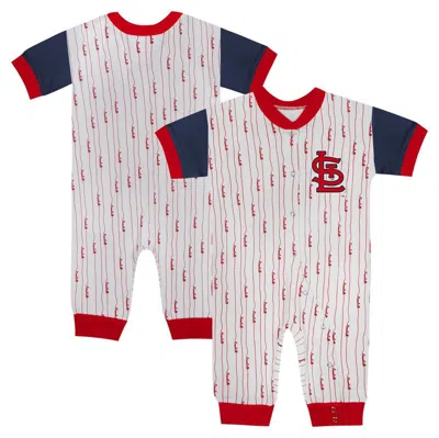 Outerstuff Babies' Infant Fanatics Branded White St. Louis Cardinals Logo Best Series Full-snap Jumper In Red