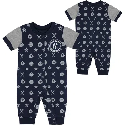 Outerstuff Kids'  Infant  Navy New York Yankees Full-snap Coverall Bodysuit