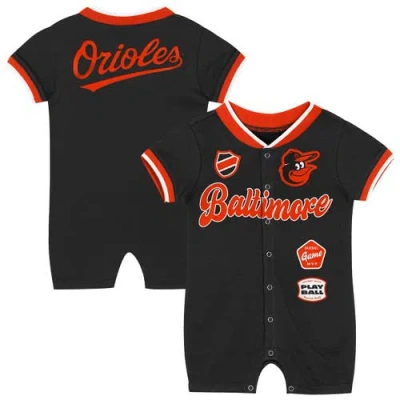 Outerstuff Kids' Infant  Black Baltimore Orioles Pinch Coverall