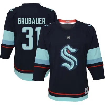 Outerstuff Kids'  Infant Philipp Grubauer Deep Sea Blue Seattle Kraken Home Replica Player Jersey