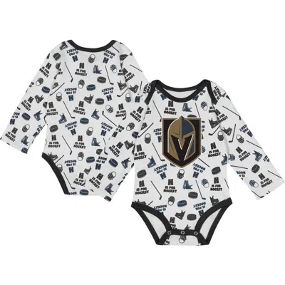 Outerstuff Kids'  Infant White Vegas Golden Knights Quick Learner Long Sleeve Bodysuit