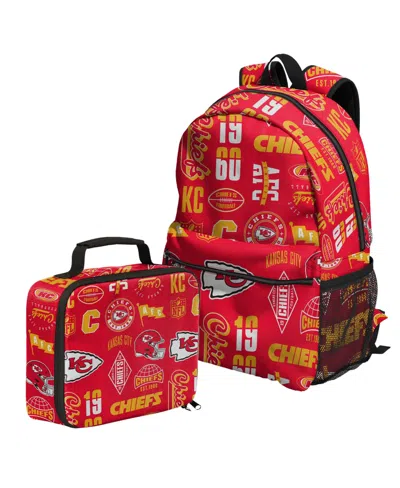Outerstuff Kansas City Chiefs Backpack And Lunchbox Set In Red