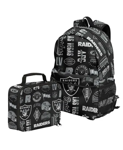 Outerstuff Las Vegas Raiders Backpack And Lunchbox Set In Black