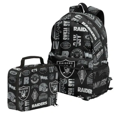 Outerstuff Las Vegas Raiders Backpack And Lunchbox Set In Black