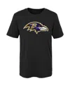 Outerstuff Big Boys Black Baltimore Ravens Primary Logo T-shirt In Black