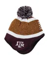 Outerstuff Little Boys And Girls Brown, Maroon Texas A&m Aggies Football Head Knit Hat With Pom In Brown,maroon