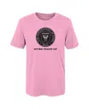 OUTERSTUFF LITTLE BOYS AND GIRLS PINK INTER MIAMI CF PRIMARY LOGO T-SHIRT