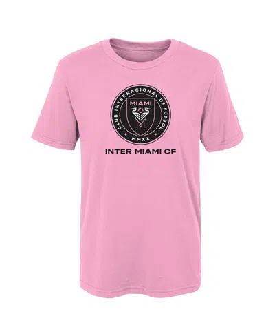 Outerstuff Kids' Little Boys And Girls Pink Inter Miami Cf Primary Logo T-shirt