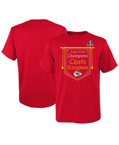 Outerstuff Kids' Big Boys Red Kansas City Chiefs Super Bowl Lviii Champions Hometown On Top T-shirt