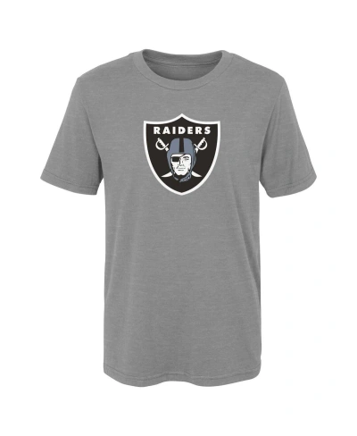 Outerstuff Kids' Little Boys Heather Gray Las Vegas Raiders Primary Logo T-shirt