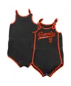Outerstuff Toddler Boys And Girls Black San Francisco Giants Hit And Run Bodysuit In Black
