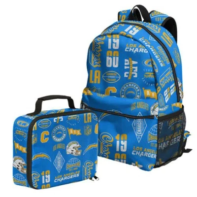 Outerstuff Los Angeles Chargers Backpack And Lunchbox Set In Blue