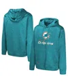 Outerstuff Aqua Miami Dolphins Streak Fleece Pullover Hoodie In Aqua