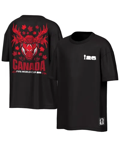 Outerstuff Men's Black Canada Fifa World Cup 2026 Rally Oversized T-shirt In Multi