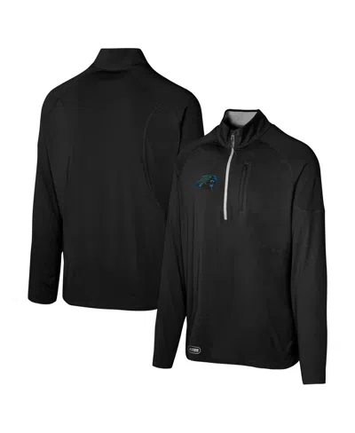 Outerstuff Men's Black Carolina Panthers Grind Iron Quarter-zip Top