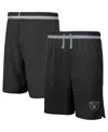 Outerstuff Men's Black Las Vegas Raiders Cool Down Tri-color Elastic Training Shorts In Black