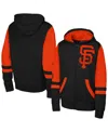 Outerstuff Men's Black San Francisco Giants Stadium Color Block Full-zip Hoodie In Brown