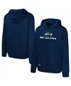 Outerstuff Men's College Navy Seattle Seahawks Streak Fleece Pullover Hoodie In Blue