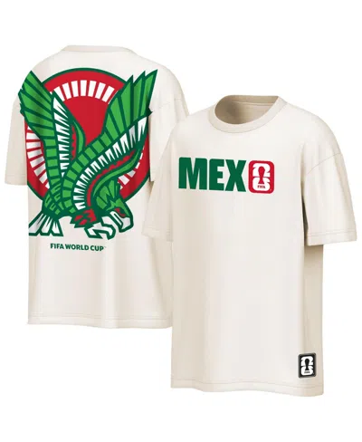 Outerstuff Men's Cream Mexico National Team Fifa World Cup 2026 Livery Oversized 2-hit T-shirt In Neutral