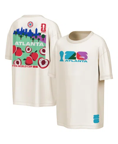 Outerstuff Men's Natural Fifa World Cup 2026 Atlanta Big City Poster T-shirt In White