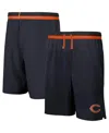 Outerstuff Men's Navy Chicago Bears Cool Down Tri-color Elastic Training Shorts In Navy