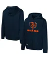 Outerstuff Navy Chicago Bears Streak Fleece Pullover Hoodie In Navy