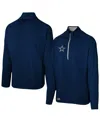 Outerstuff Men's Navy Dallas Cowboys Grind Iron Quarter-zip Top In Navy
