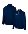 Outerstuff Men's Navy New England Patriots Grind Iron Quarter-zip Top In Navy