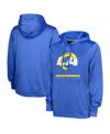 Outerstuff Royal Los Angeles Rams Speed Drill Streak Pullover Hoodie In Royal