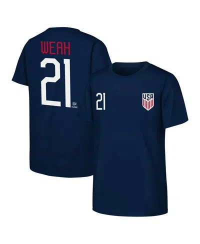 Outerstuff Men's Timothy Weah Navy Usmnt Name Number T-shirt