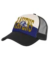 Outerstuff Men's White/black Baltimore Ravens Modern Fan Trucker Adjustable Hat In Multi