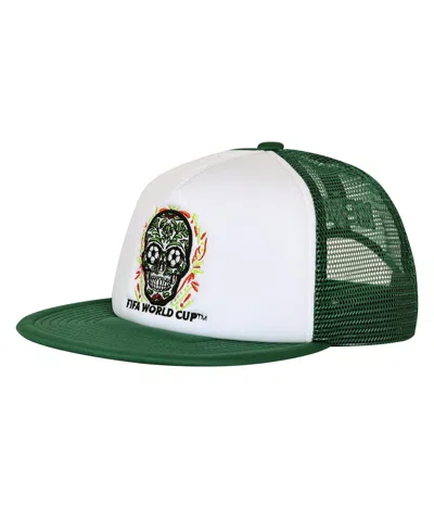 Outerstuff Men's White/green Mexico National Team Defender Adjustable Trucker Hat In Multi