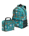 Outerstuff Miami Dolphins Backpack And Lunchbox Set In Teal