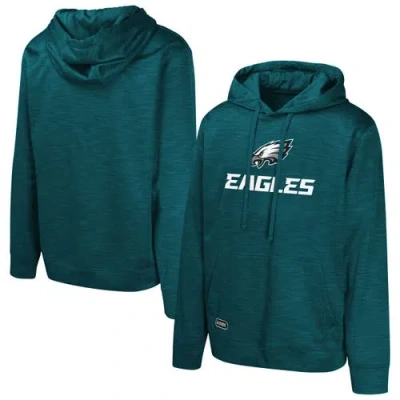 Outerstuff Midnight Green Philadelphia Eagles Streak Fleece Pullover Hoodie
