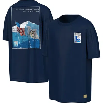 Outerstuff Navy Lake Placid 1980 Winter Olympics Mountain View T-shirt In Blue