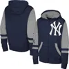 Outerstuff Navy New York Yankees Stadium Colorblock Full-zip Hoodie In Animal Print