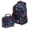 Outerstuff New England Patriots Backpack And Lunchbox Set In Navy