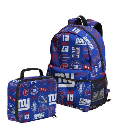Outerstuff New York Giants Backpack And Lunchbox Set In Blue