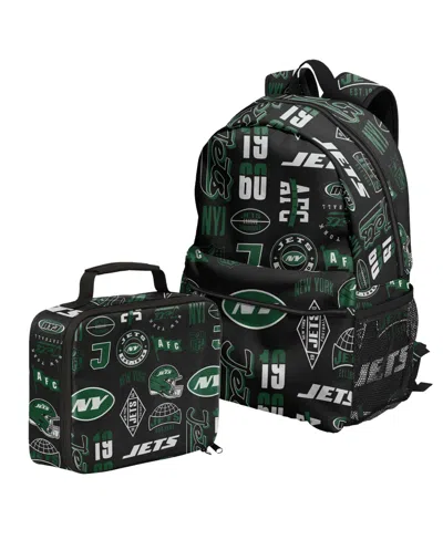 Outerstuff New York Jets Backpack And Lunchbox Set In Black