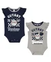 Outerstuff Newborn 2-pack New York Yankees Cutie Ball Bodysuit Set In Blue