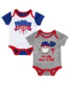 Outerstuff Newborn 2-pack Philadelphia Phillies Triple Hit Bodysuit Set In Gray