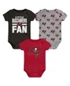 Outerstuff Newborn 3-pack Tampa Bay Buccaneers Little Tike Bodysuit Set In Multi