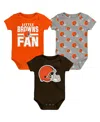 Outerstuff Newborn 3-piece Cincinnati Bengals Little Tike Bodysuit Set In Multi