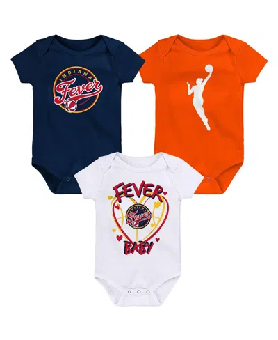 Outerstuff Babies' Newborn 3-piece Indiana Fever Slide Home Creeper Set In Multi