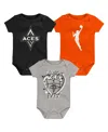 Outerstuff Newborn 3-piece Las Vegas Aces Slide Home Creeper Set In Multi