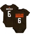 Outerstuff Infant Boys And Girls Baker Mayfield Brown Cleveland Browns Mainliner Player Name And Number Bodysui In Brown