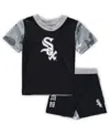 Outerstuff Newborn & Infant Black Chicago White Sox Pinch Hitter T-shirt & Shorts Set In Black