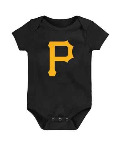 Outerstuff Babies' Newborn And Infant Boys And Girls Black Pittsburgh Pirates Primary Team Logo Bodysuit